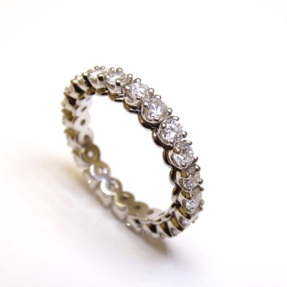 Cartier Platinum Diamond Wedding Eternity Band - Picture 5 of 7